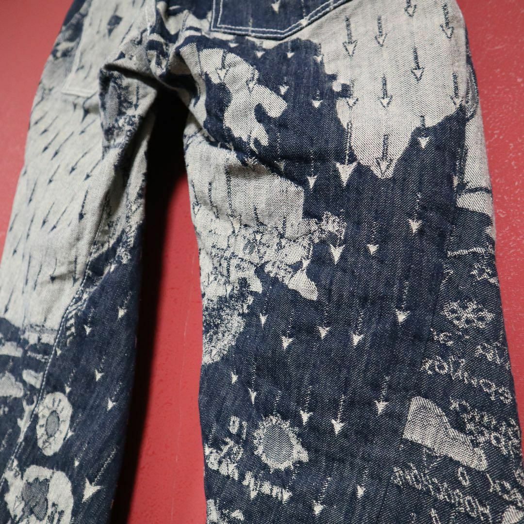希少】ISSEY MIYAKE A-POK INSIDE 08SS 総柄デニム 希少】ISSEY MIYAKE A-POK INSIDE 08SS 総柄デニム