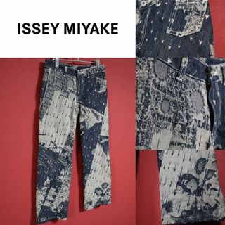 イッセイミヤケ(ISSEY MIYAKE)の【希少】ISSEY MIYAKE A-POK INSIDE 08SS 総柄デニム(デニム/ジーンズ)