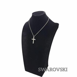 スワロフスキー(SWAROVSKI)の【極美品】SWAROVSKI ネックレス クロス リバーシブル シルバー(ネックレス)