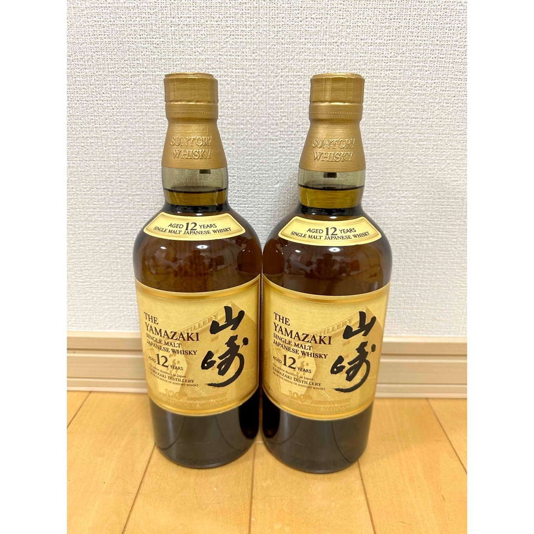 サントリー(サントリー)の限定価格 SUNTORY 山崎12年 100周年 700ml 2本 新品未開栓 食品/飲料/酒の酒(ウイスキー)の商品写真