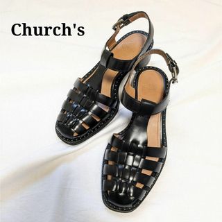 Church's - チャーチ カーフレザー サンダル 靴 茶色 ブラウン ヒール 23 23.5