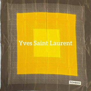 イヴサンローラン(Yves Saint Laurent)の★イヴサンローラン★ スカーフ スクエア グラデーション イエロー タグ無し(バンダナ/スカーフ)