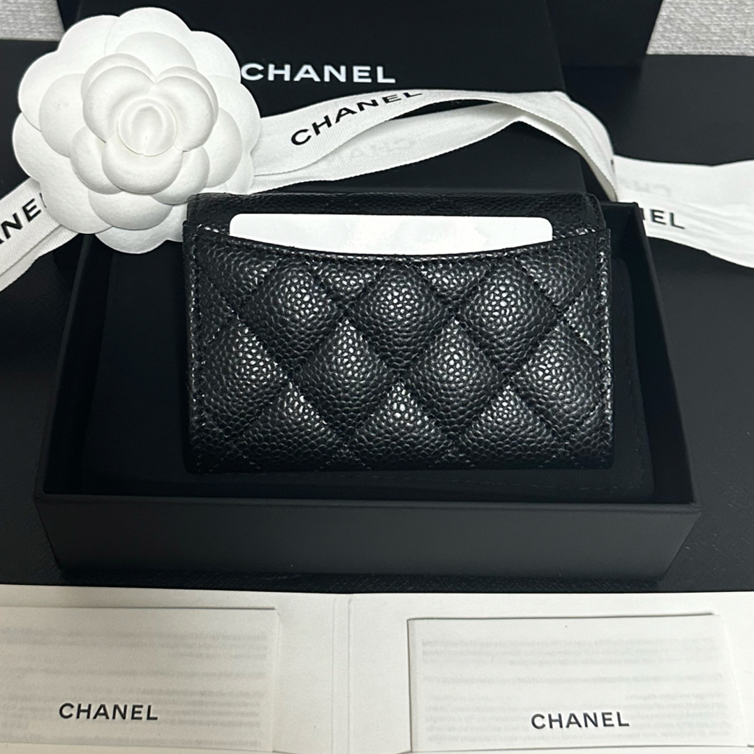 CHANEL(シャネル)のシャネル 財布 マトラッセ クラシック フラップ カード ケース キャビアスキン レディースのファッション小物(コインケース)の商品写真