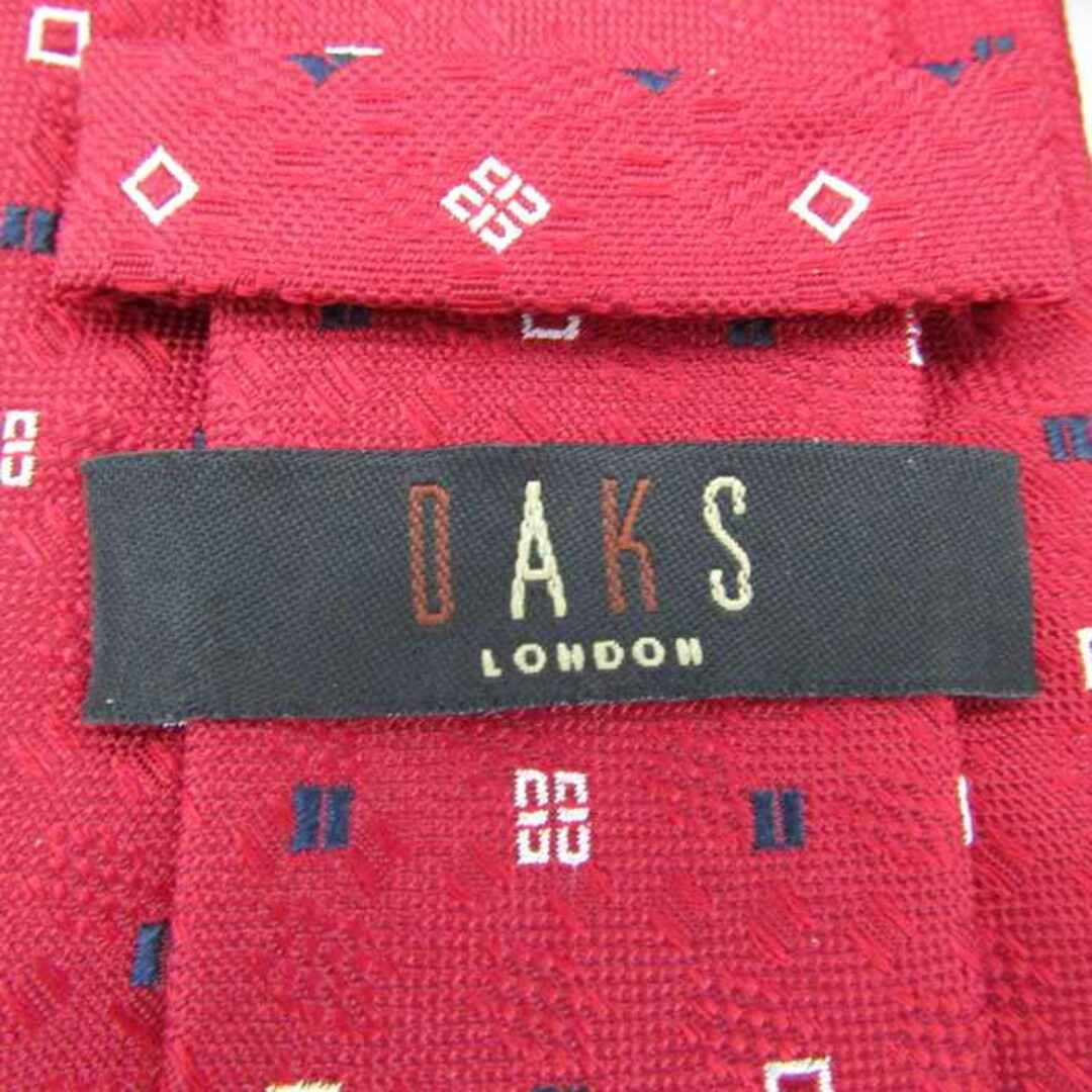 DAKS(ダックス)のダックス ブランド ネクタイ シルク 小紋柄 総柄 メンズ レッド DAKS メンズのファッション小物(ネクタイ)の商品写真