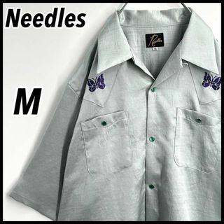 ニードルス(Needles)の【即完モデル】ニードルス　パピヨン刺繍ロゴ　カウボーイ　シャツ　希少カラー　M(シャツ)