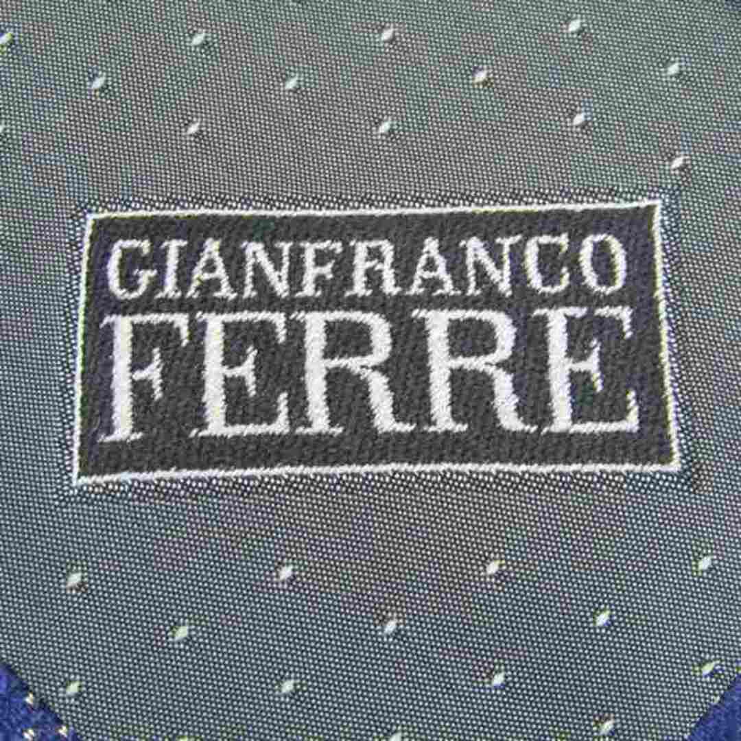 Gianfranco FERRE(ジャンフランコフェレ)のジャンフランコフェレ ブランド ネクタイ シルク ドット柄 千鳥格子柄 伊製生地 メンズ ネイビー GIANFRANCO FERRE メンズのファッション小物(ネクタイ)の商品写真