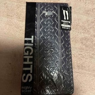 新品　TIGHTS 柄タイツ　ダークバイオレット　M-L タビオ　Tabio(タイツ/ストッキング)