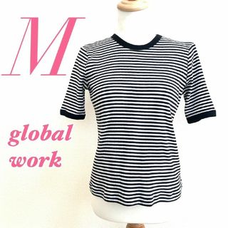 GLOBAL WORK グローバルワーク レディース M 半袖カットソーボーダー