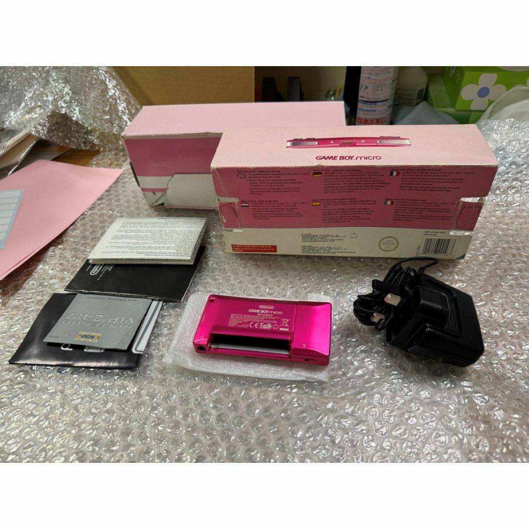 GBA ミクロ 本体 ピンク 欧州版 動作確認済 添付品画像参照 箱 GBA ミクロ 本体 ピンク 欧州版 動作確認済 添付品画像参照 箱