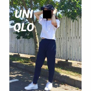 ユニクロ(UNIQLO)の【UNIQLO】ウルトラストレッチアクティブジョガーパンツ　吸汗速乾　ネイビー(カジュアルパンツ)