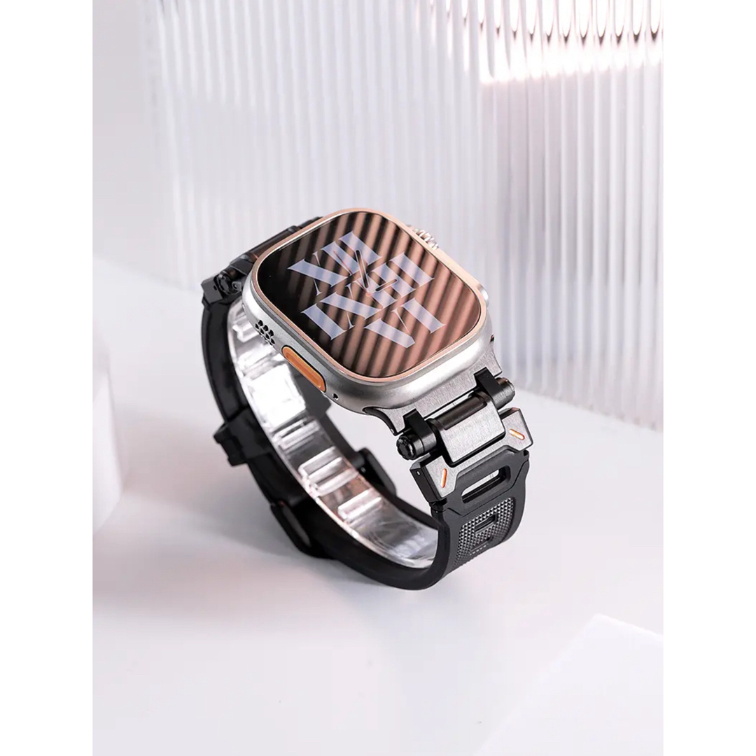 Apple Watch(アップルウォッチ)のApple watch アップルウォッチ バンド ベルト シリコーン　ステンレス メンズの時計(金属ベルト)の商品写真