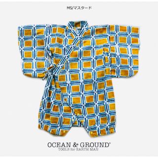 OCEAN&GROUND - オーシャンアンドグラウンド　甚平ロンパース　新品　70 マスタード