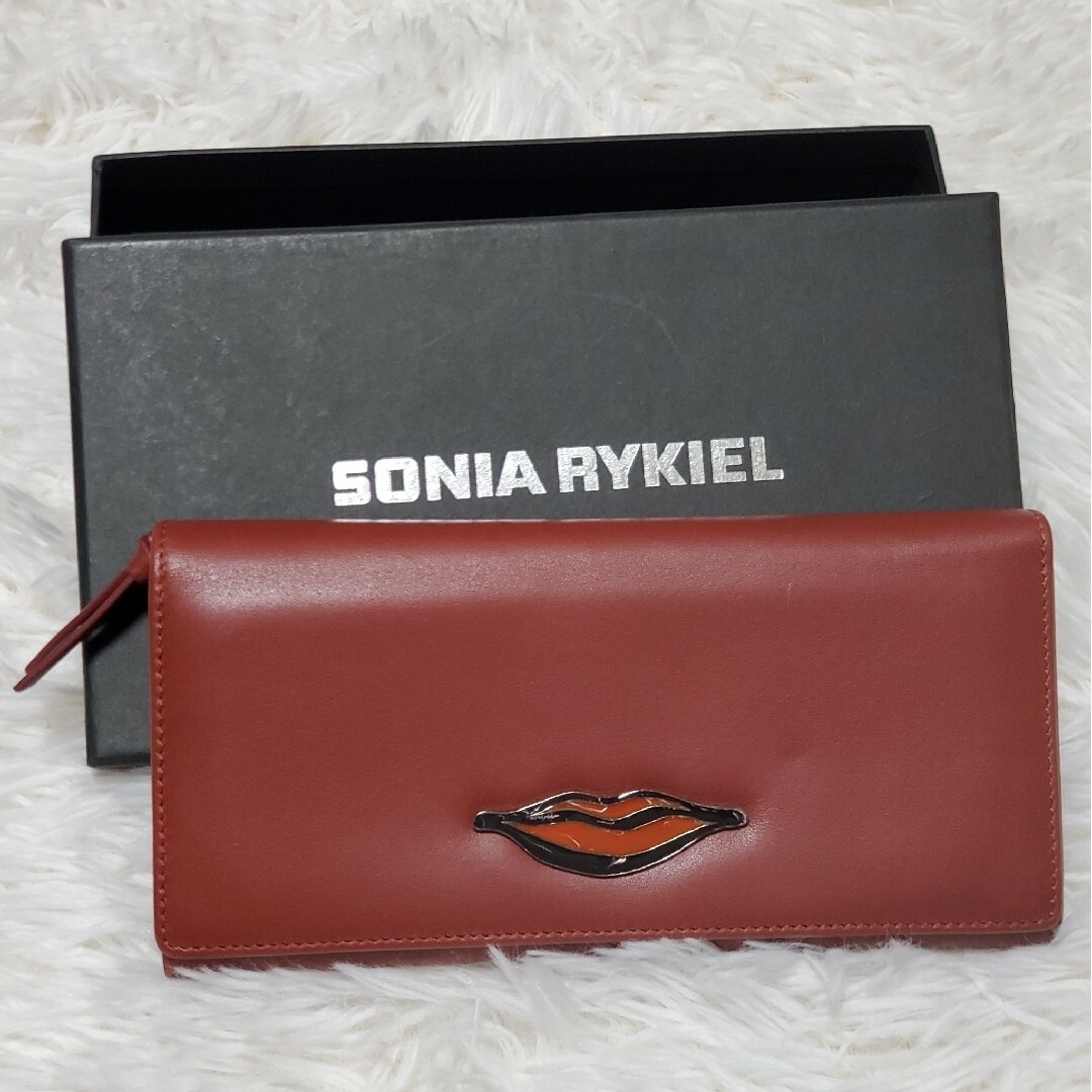 SONIA RYKIEL(ソニアリキエル)の美品 レディース 長財布 SONIA RYKIEL ソニアリキエル 赤 二つ折り レディースのファッション小物(財布)の商品写真