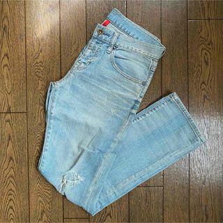 ユニクロ(UNIQLO)の★お値下げ★【UNIQLO】UJダメージデニムジーンズ　サイズ24(61cm)(デニム/ジーンズ)