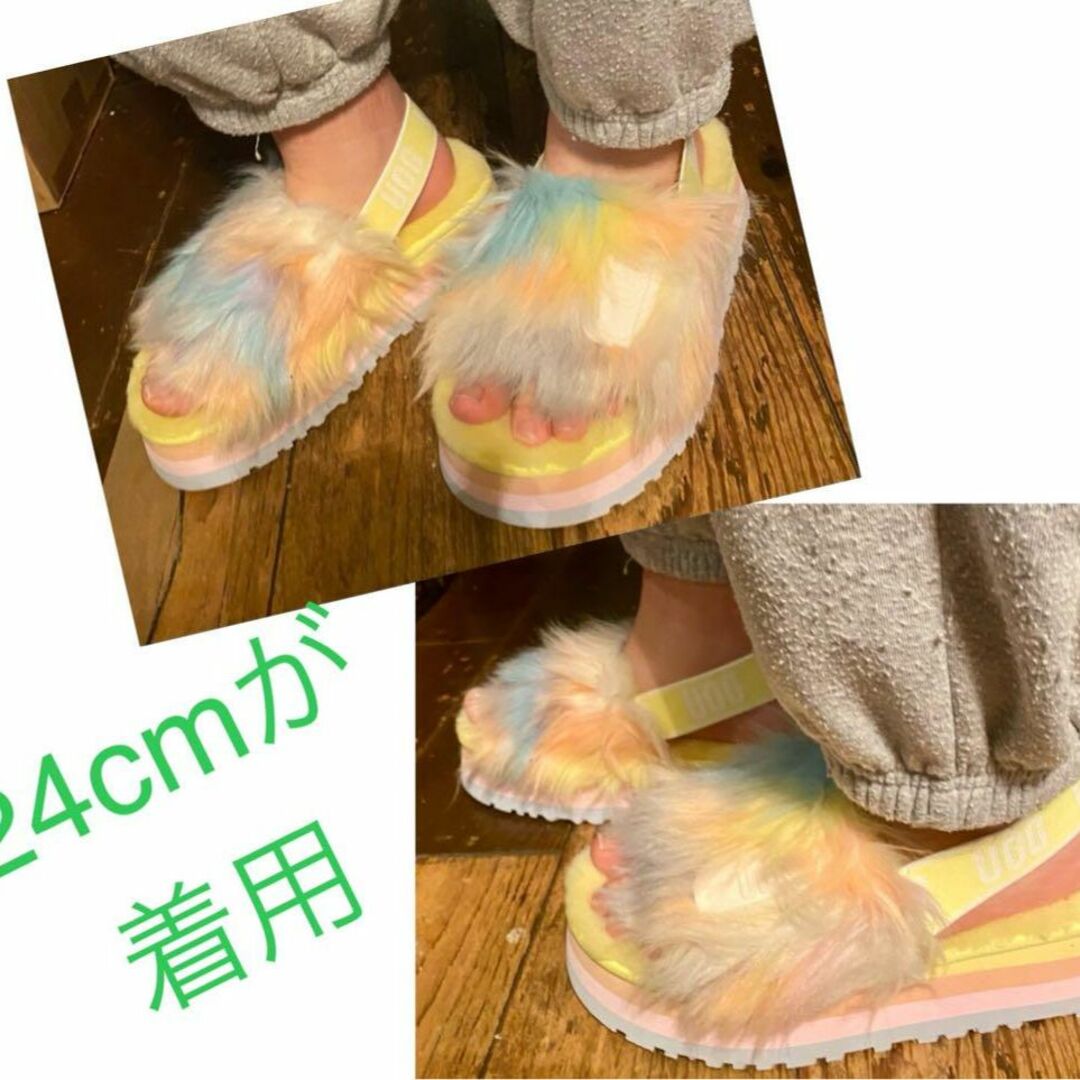 UGG(アグ)の激レア✨超美品✨24～25素足✨UGG✨Disco Slide Tie Dye レディースの靴/シューズ(サンダル)の商品写真