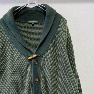 エディーバウアー(Eddie Bauer)の一点物　00s Y2K エディー・バウアー　コットンニットバーズアイカーディガン(カーディガン)