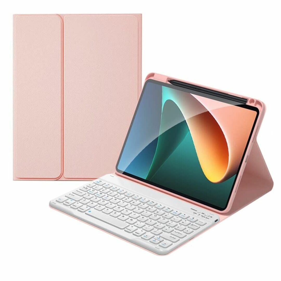 【サイズ:XiaomiPad5/Pad5Pro_色:ピンク+白】Xiaomi M スマホ/家電/カメラのPC/タブレット(タブレット)の商品写真