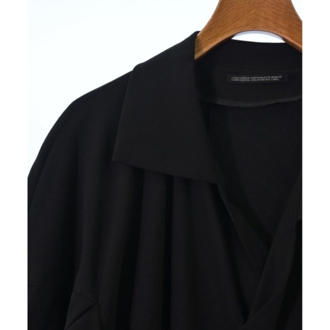 Yohji Yamamoto(ヨウジヤマモト)のYOHJI YAMAMOTO ヨウジヤマモト ワンピース 1(XS位) 黒 【古着】【中古】 レディースのワンピース(ひざ丈ワンピース)の商品写真