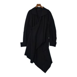 ヨウジヤマモト(Yohji Yamamoto)のYOHJI YAMAMOTO ヨウジヤマモト ワンピース 1(XS位) 黒 【古着】【中古】(ひざ丈ワンピース)