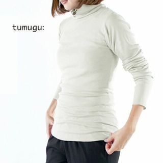 tumugu - 新品 tumugu✨ツムグ カットオフ タートルネック プルオーバー アイボリー