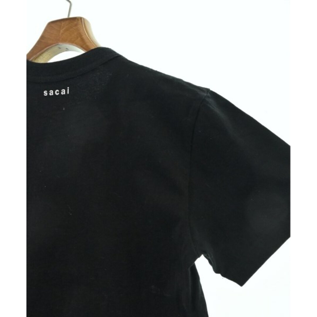 sacai(サカイ)のsacai サカイ Tシャツ・カットソー 0(XS位) 黒x黄 【古着】【中古】 レディースのトップス(カットソー(半袖/袖なし))の商品写真