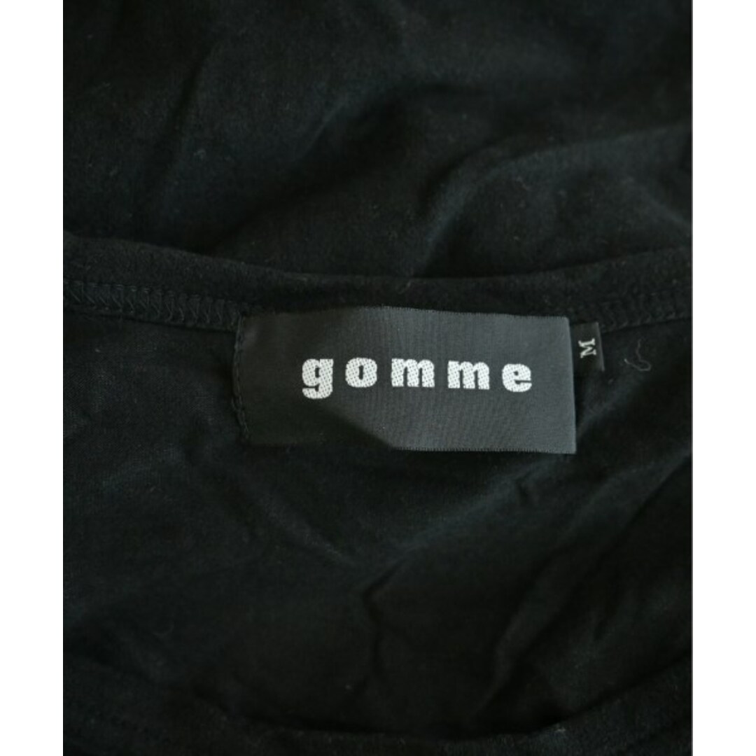 gomme(ゴム)のgomme ゴム Tシャツ・カットソー M 黒 【古着】【中古】 レディースのトップス(カットソー(半袖/袖なし))の商品写真