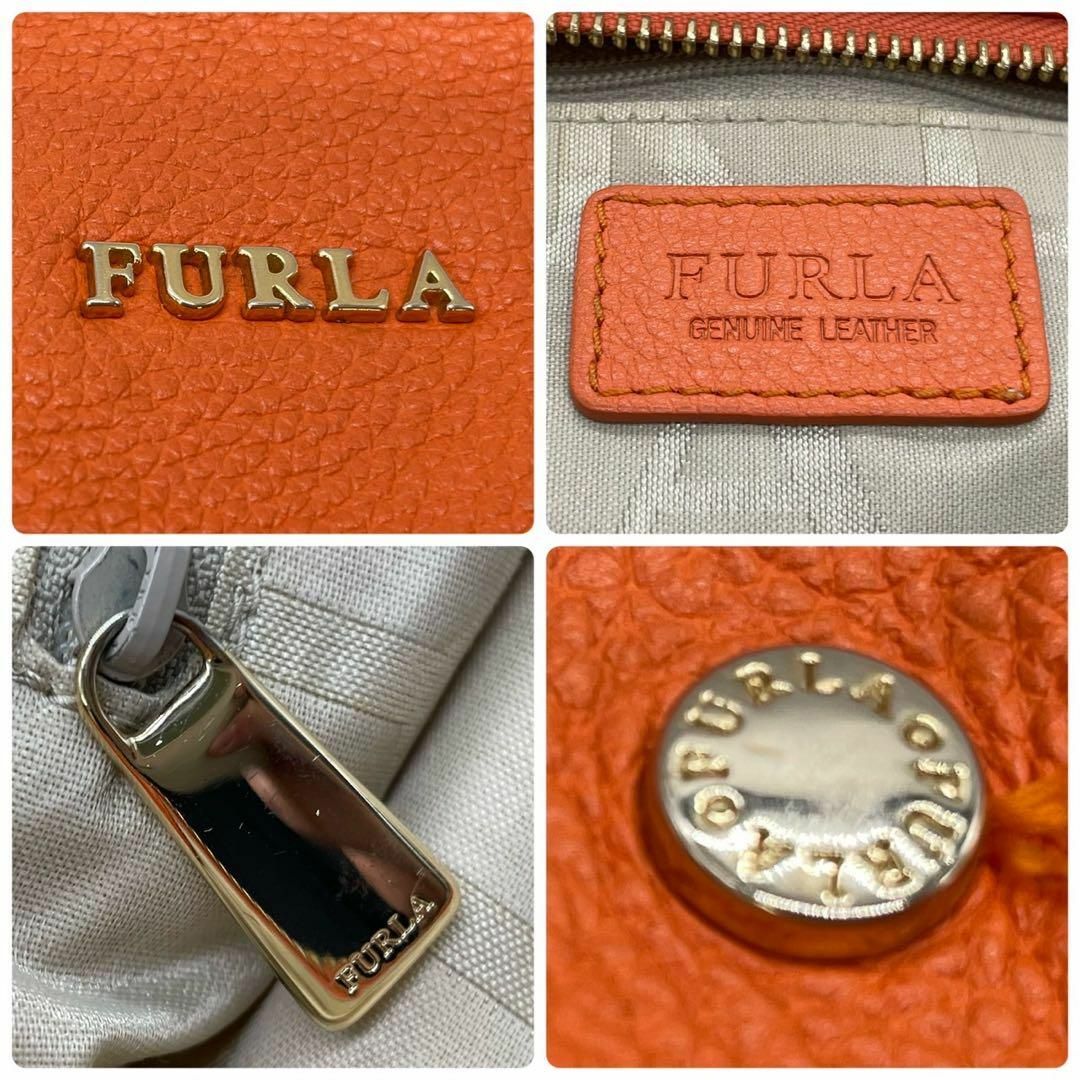 Furla(フルラ)の良品　FURLA フルラ　s53 ショルダーバッグ 本革　レザー　オレンジ レディースのバッグ(ショルダーバッグ)の商品写真