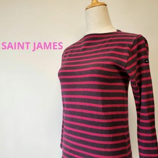 セントジェームス(SAINT JAMES)のセントジェームス(XXS)紫色長袖ボーダー柄カットソー(その他)