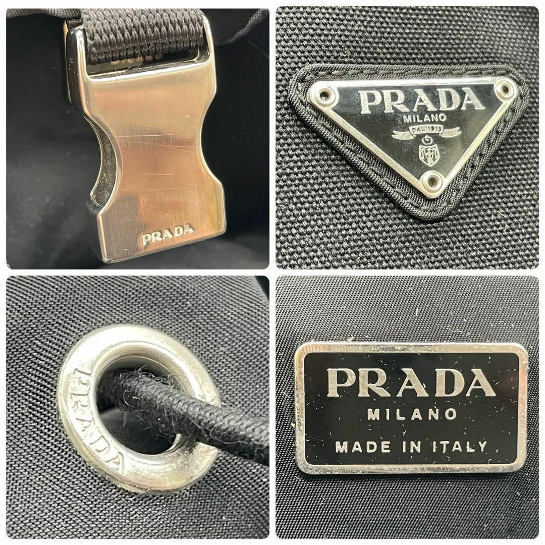 PRADA(プラダ)のPRADA プラダ　c6 ナイロン　リュック　黒　ブラック　三角ロゴ　プレート レディースのバッグ(リュック/バックパック)の商品写真