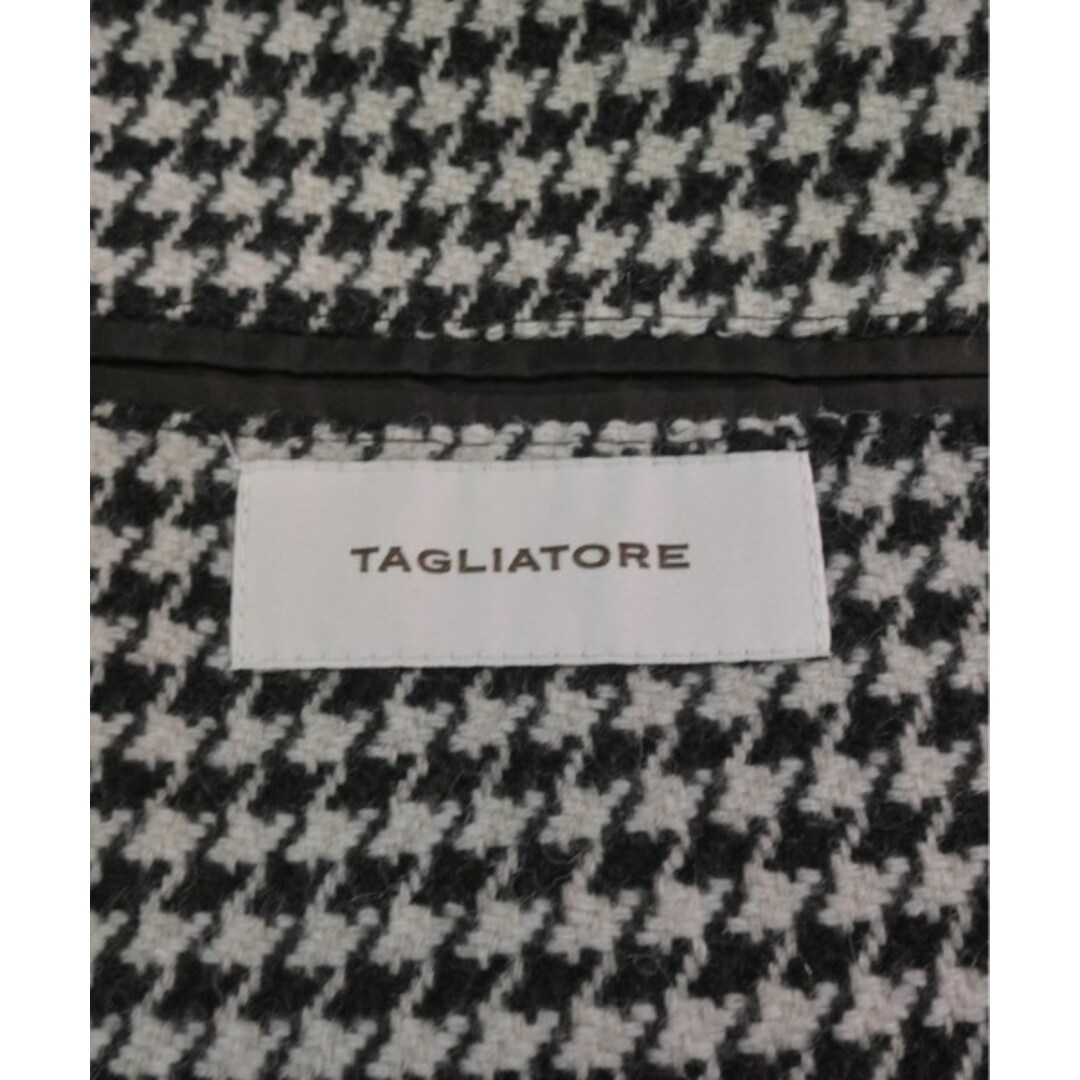 TAGLIATORE(タリアトーレ)のTAGLIATORE ジャケット 50(XL位) 白xこげ茶(千鳥格子) 【古着】【中古】 メンズのジャケット/アウター(その他)の商品写真