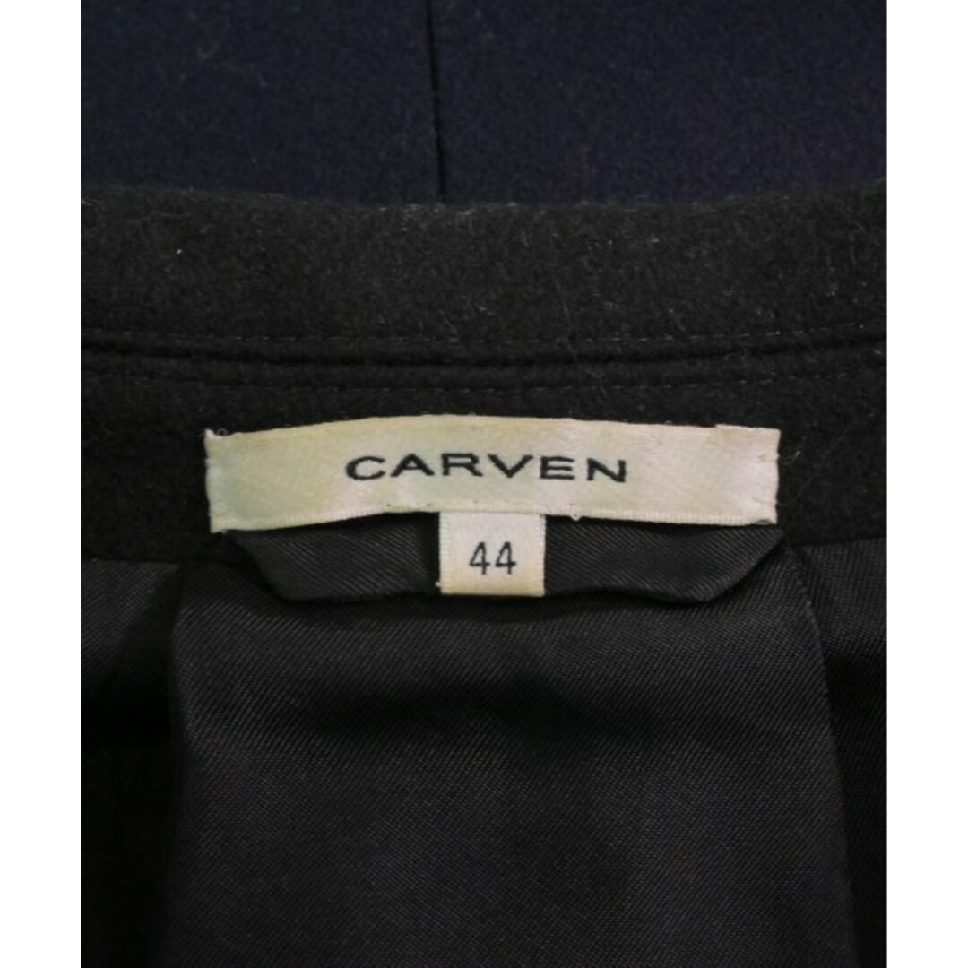 CARVEN(カルヴェン)のCARVEN カルヴェン チェスターコート 44(S位) 紺x黒 【古着】【中古】 メンズのジャケット/アウター(チェスターコート)の商品写真