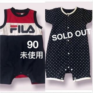 フィラ(FILA)の未使用　ロンパース２点セット　まとめ売り　ベビー　ユニセックス　90サイズ　春夏(その他)