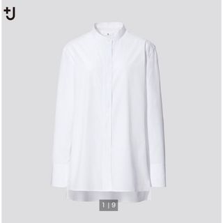 ユニクロ(UNIQLO)のuniqlo +j スーピマコットンスタンドカラーシャツ(長袖) L(シャツ/ブラウス(長袖/七分))