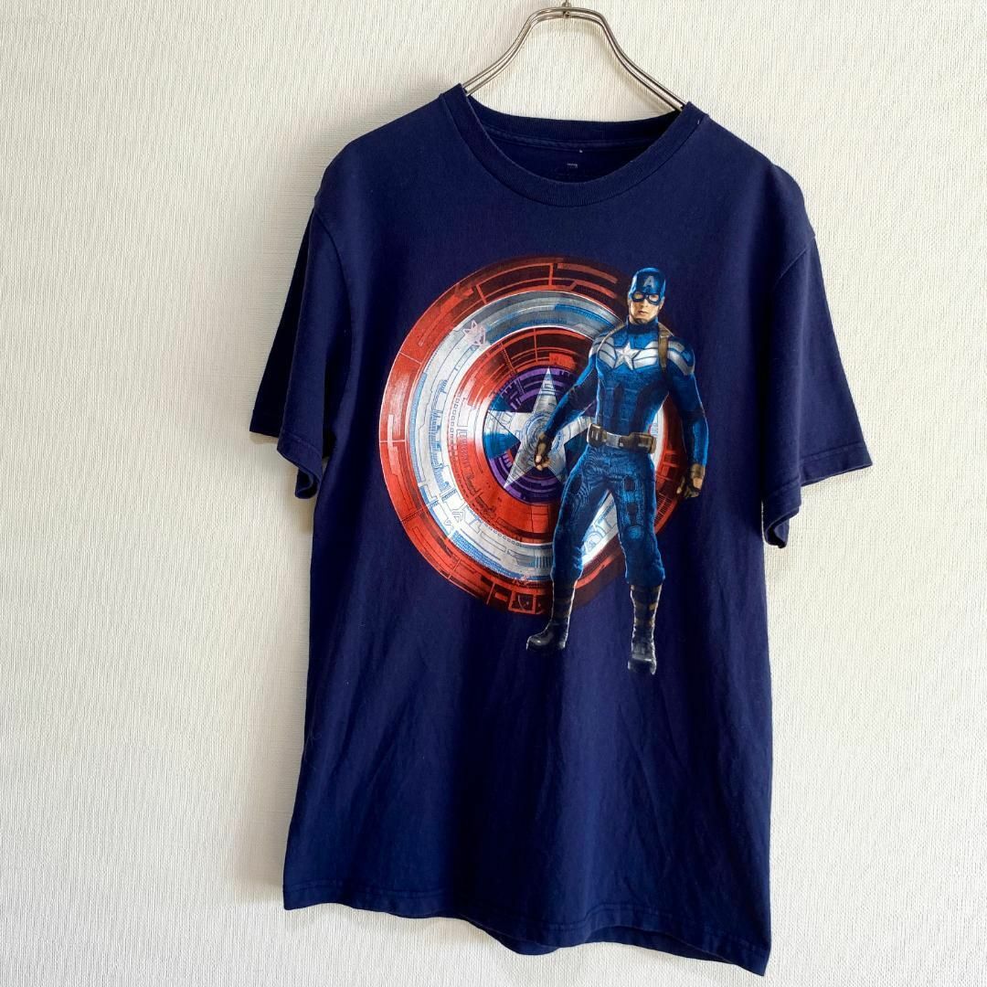 MARVEL(マーベル)のアメリカ古着　キャプテンアメリカ　MARVEL 半袖Tシャツ　プリント　J423 メンズのトップス(Tシャツ/カットソー(半袖/袖なし))の商品写真