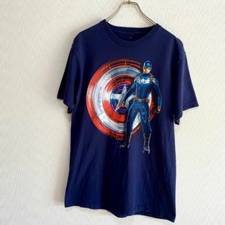 MARVEL - アメリカ古着　キャプテンアメリカ　MARVEL 半袖Tシャツ　プリント　J423