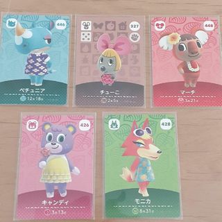 ニンテンドウ(任天堂)のあつまれどうぶつの森　amiiboカード　5枚(キャラクターグッズ)