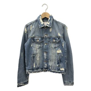 ザラ(ZARA)の美品 ザラ ZARA ダメージ加工デニムジャケット    レディース S(Gジャン/デニムジャケット)