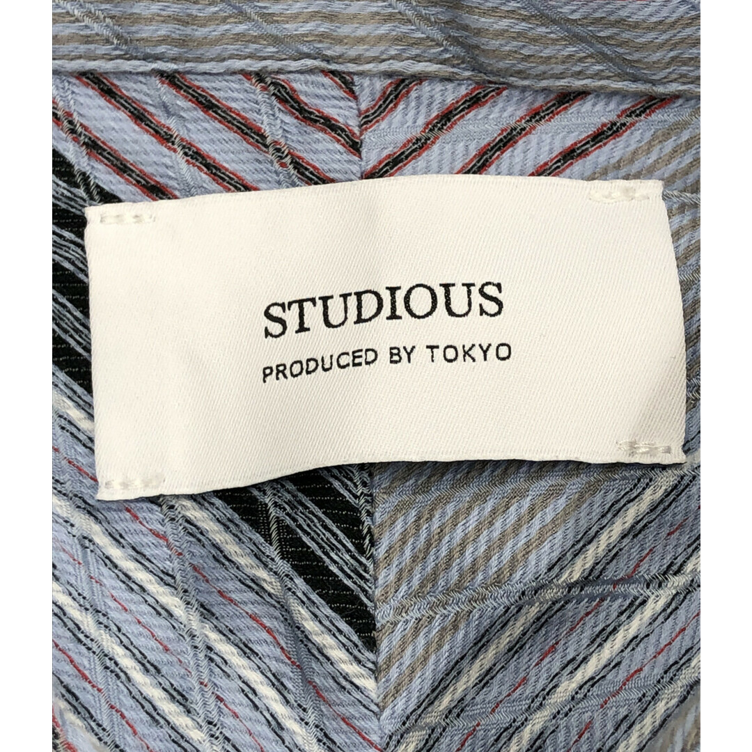 STUDIOUS(ステュディオス)の美品 ステュディオス STUDIOUS 長袖ストライプシャツ    メンズ 2 メンズのトップス(シャツ)の商品写真