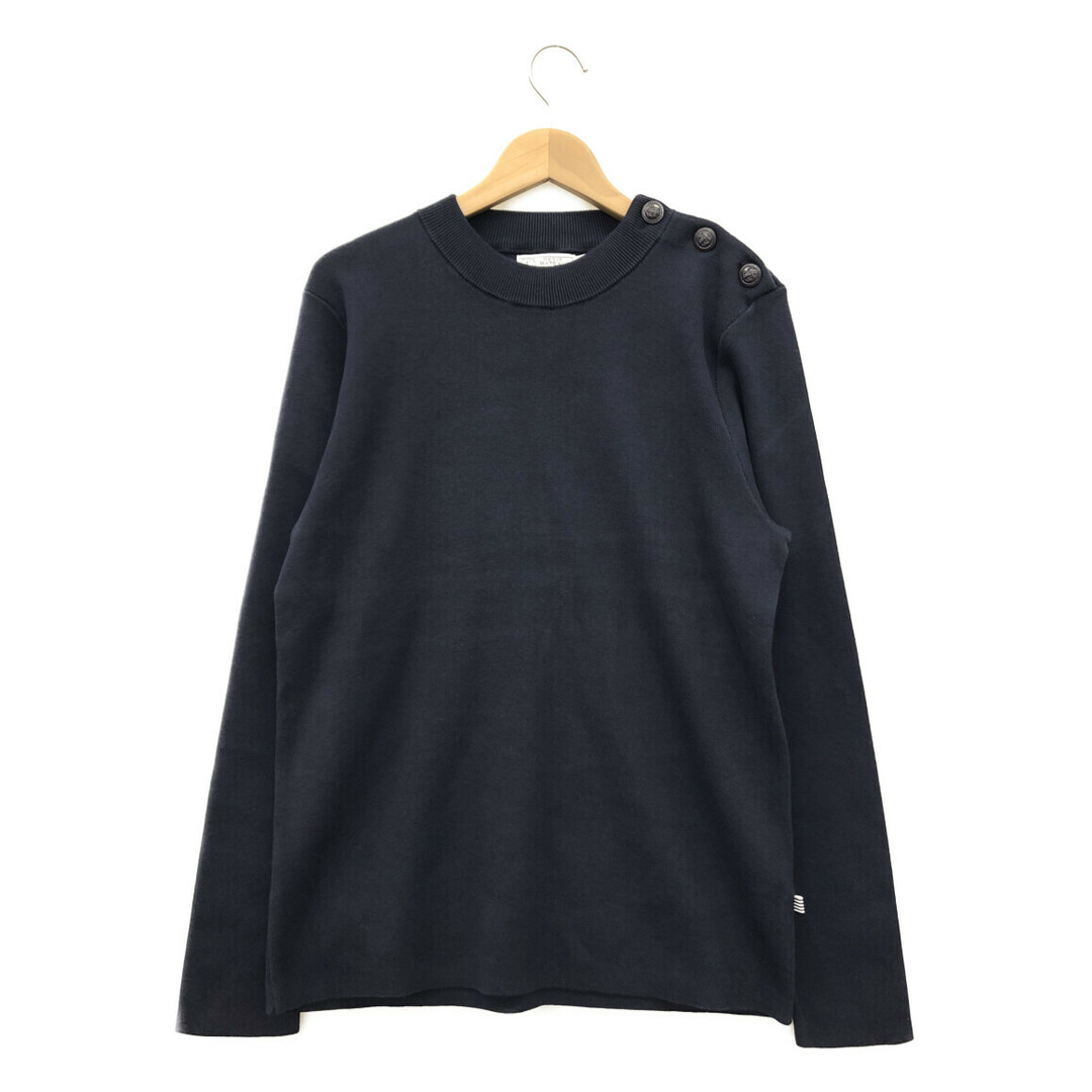 PETIT BATEAU(プチバトー)のプチバトー クルーネック 長袖Tシャツ 肩ボタン付 レディース XL レディースのトップス(Tシャツ(長袖/七分))の商品写真