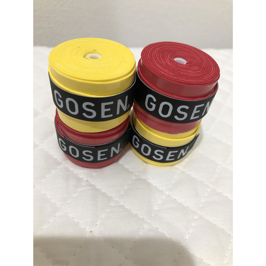 GOSEN(ゴーセン)のGOSEN グリップテープ 4個★迅速発送 赤黄色ゴーセンマイバチ✳︎色変更可 エンタメ/ホビーのエンタメ その他(その他)の商品写真