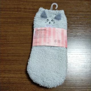 子ども用ルームソックス・猫柄【新品未使用】16〜21㌢(その他)