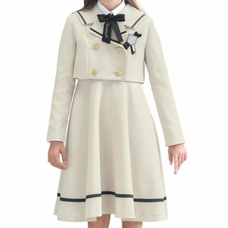 【色: ベージュ】[アリサナ] 卒業式 小学生 女の子 スーツ 子供服 フォーマ(その他)