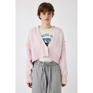 マウジー(moussy)のMOUSSY マウジー　BUTTON SHORT ニットカーディガン(ニット/セーター)