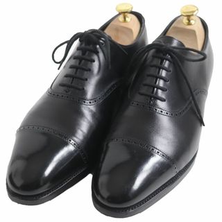 ジョンロブ(JOHN LOBB)の美品●JOHN LOBB ジョンロブ TRENT/トレント 7000ラスト ストレートチップ レザーシューズ ブラック 8E イングランド製 箱付き メンズ(ドレス/ビジネス)