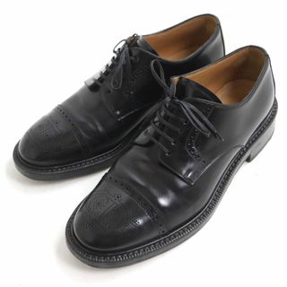 ディオールオム(DIOR HOMME)の良品◆DIOR ディオールオム CD パンチドキャップトゥ ストレートチップ レザーシューズ ブラック 41 イタリア製 ビジネスオススメ◎(ドレス/ビジネス)