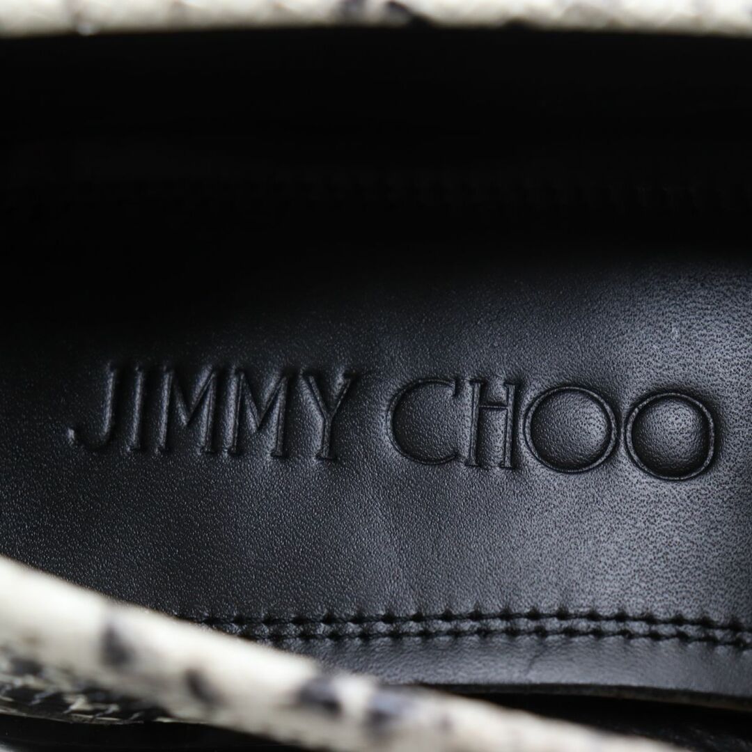 JIMMY CHOO(ジミーチュウ)の未使用品◆JIMMY CHOO ジミーチュウ MOCCA パイソン型押 プリント レザー スターチェーン ローファー/シューズ ベージュ系 39 メンズ 箱付 メンズの靴/シューズ(その他)の商品写真