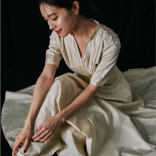 アニュアンス(ánuans)のL’AUBE BLANC Irregular hem Shirt Dress(ロングワンピース/マキシワンピース)