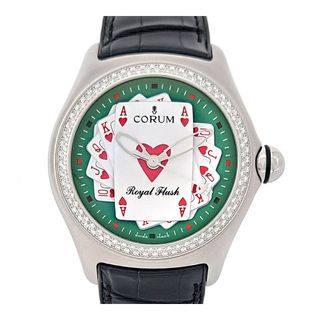 コルム(CORUM)のコルム バブル ロイヤルフラッシュ ダイヤモンド コレクション 082.177.47 自動巻き ステンレススティール メンズ CORUM 【中古】 【時計】(腕時計(アナログ))