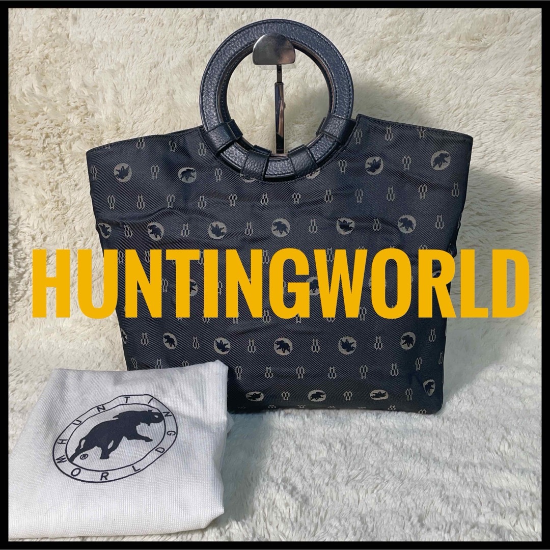 HUNTING WORLD(ハンティングワールド)のハンティングワールド　HUNTING WORLD レザー　キャンバス　トートバッ レディースのバッグ(トートバッグ)の商品写真