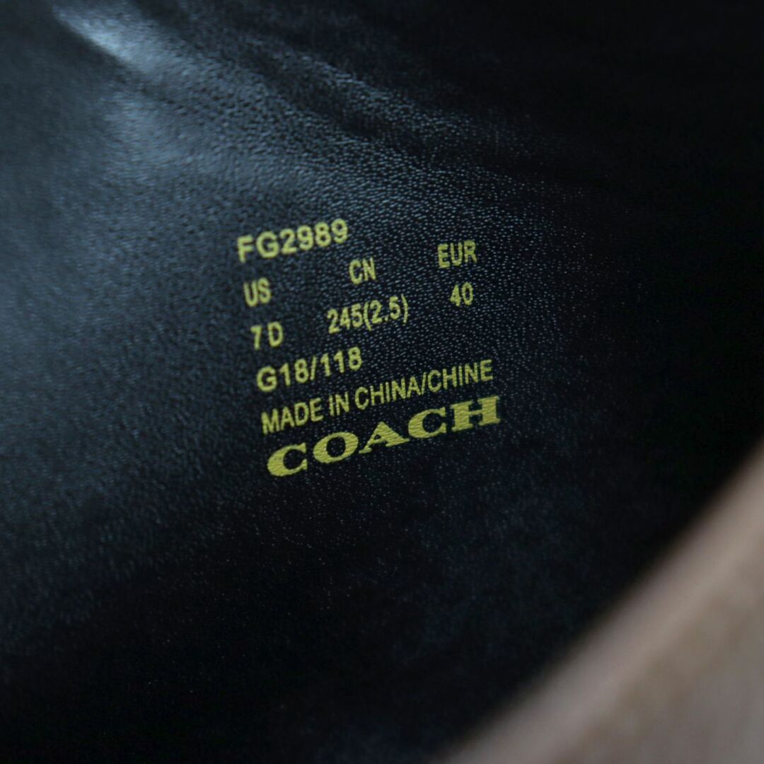 COACH(コーチ)の未使用品◆COACH コーチ LUG CAP TOE BOOT FG2989 レザー レースアップブーツ/ロングブーツ ブラウン 24.5cm メンズ 箱付き メンズの靴/シューズ(ブーツ)の商品写真